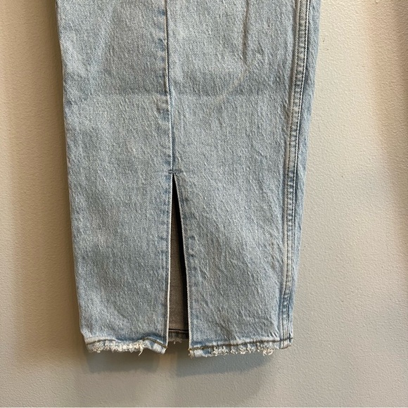 AF Curve Love Ultra High Rise 90s Straight Jeans Plus Size 37/24R Split Hem W47 - Picture 5 of 16